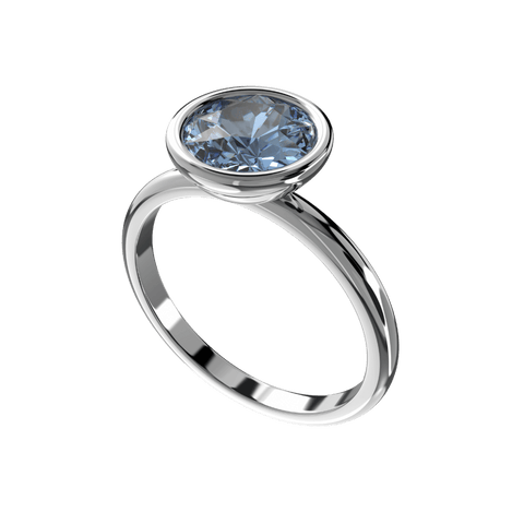ATELIER VI VA Shimmer Ring Blue Topas 925 Sterling Silber