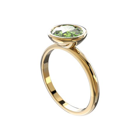 Peridot Shimmer Ring aus 925er Sterling Silber 18k goldplattiert von ATELIER VI VA