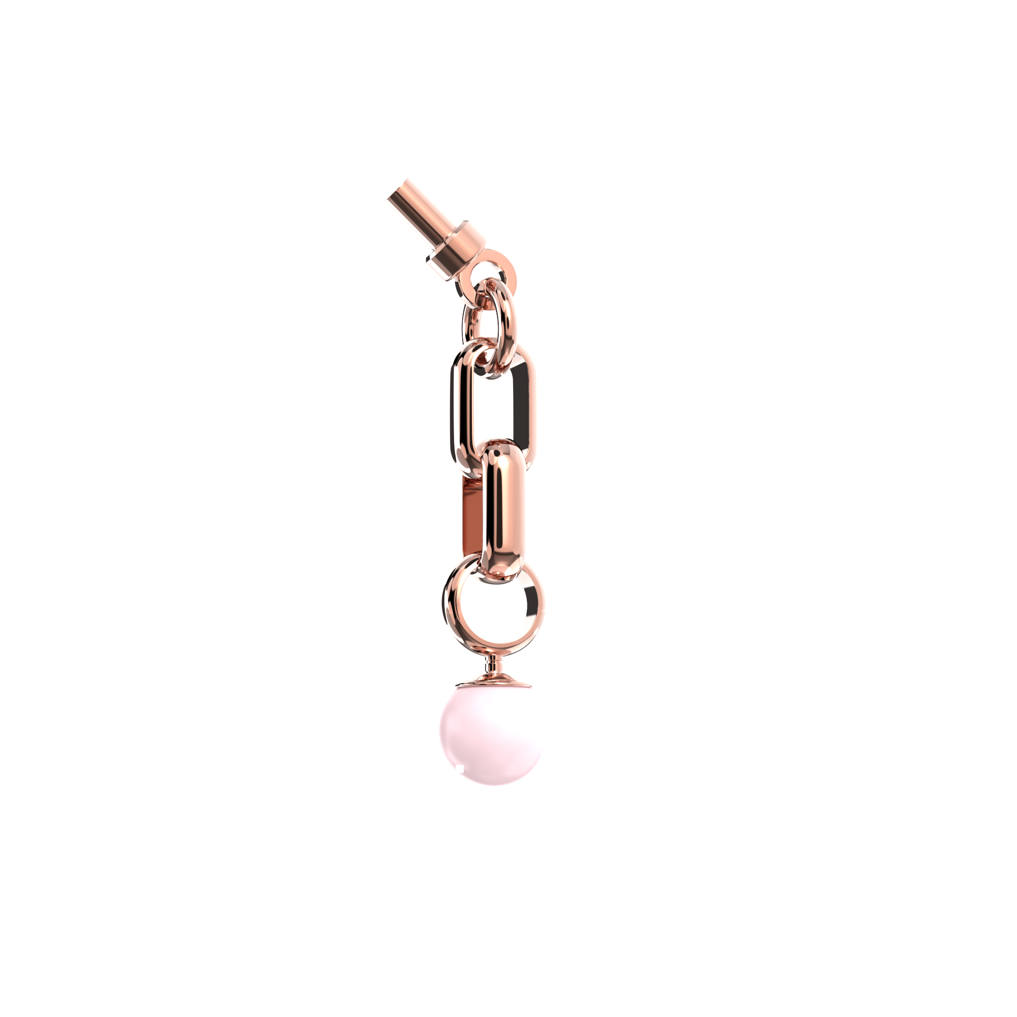 Pearl Shimmer Roségold ZeitFänger aus 925er Sterling Silber in 18k rosévergoldet mit echter Süßwasserperle ATELIER VI VA