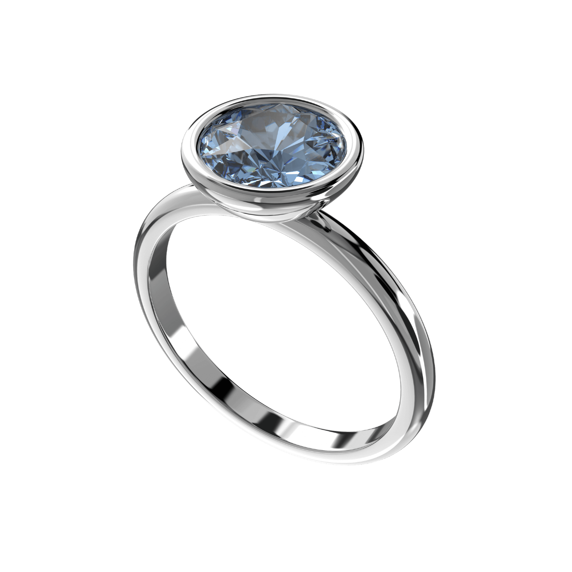ATELIER VI VA Shimmer Ring Blue Topas 925 Sterling Silber